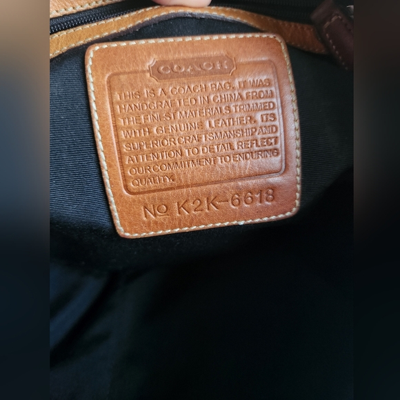 Coach Black & Grey Monogram Shoulder Bag Leather Trim - Picture 8 of 8